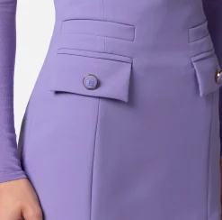 Elisabetta Franchi Minigonna In Crepe Con Vita Alta E Patte^ Gonne