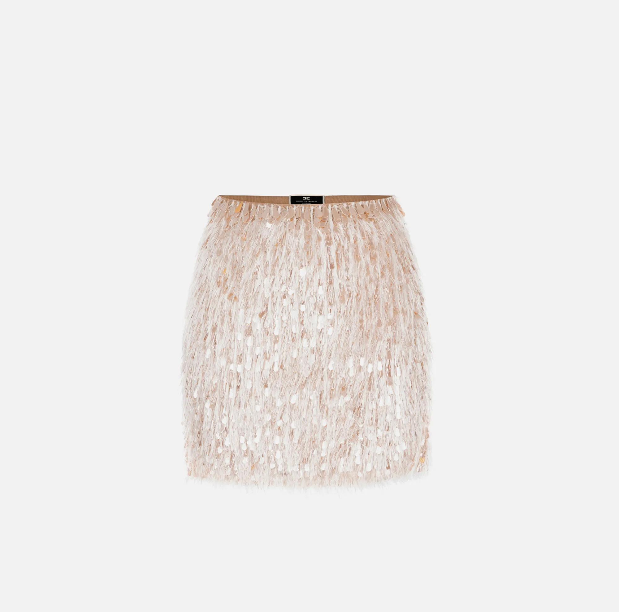 Elisabetta Franchi Minigonna In Organza Sfrangiata^ Gonne