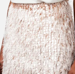 Elisabetta Franchi Minigonna In Organza Sfrangiata^ Gonne