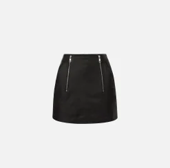 Elisabetta Franchi Minigonna In Pelle Con Zip^ Gonne