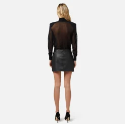 Elisabetta Franchi Minigonna In Pelle Con Zip^ Gonne