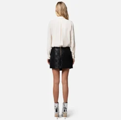 Elisabetta Franchi Minigonna In Rafia Jacquard Con Logo Lurex^ Gonne