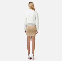 Elisabetta Franchi Minigonna In Viscosa Con Lettering In Strass^ Gonne