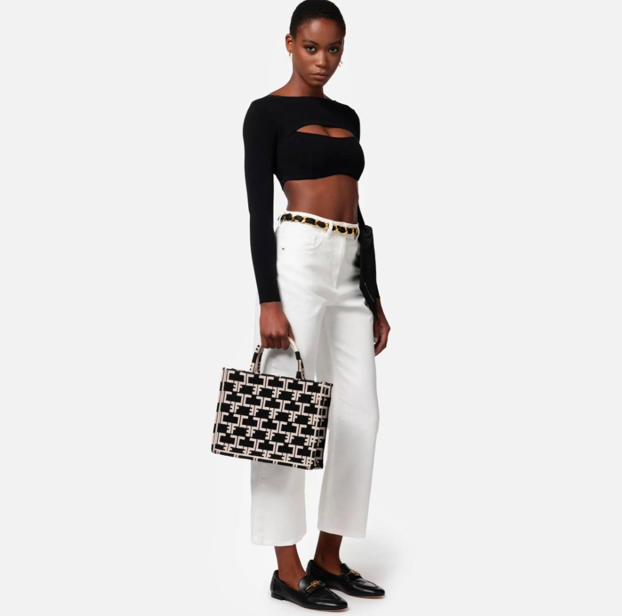 Elisabetta Franchi Monogram Tote Small^ Borse A Mano