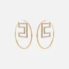 Elisabetta Franchi Orecchini A Cerchio Con Logo In Strass^ Bijoux