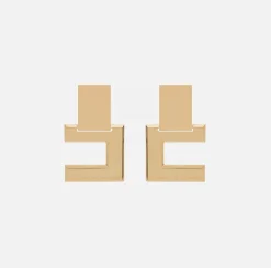 Elisabetta Franchi Orecchini Logo Con Incisione^ Mostra Tutti