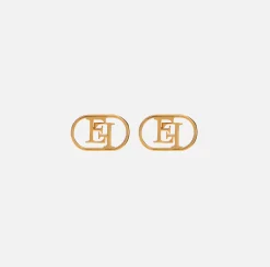Elisabetta Franchi Orecchini Logo Ovale^ Mostra Tutti