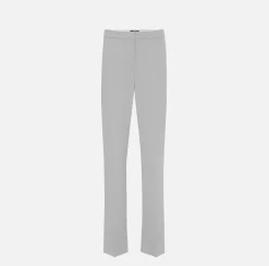 Elisabetta Franchi Pantalone Dritto In Crepe Leggero Con Spacchi^ Pantaloni E Shorts
