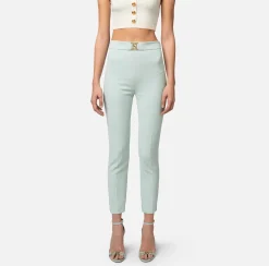 Elisabetta Franchi Pantalone Dritto In Crepe Stretch^ Pantaloni E Shorts