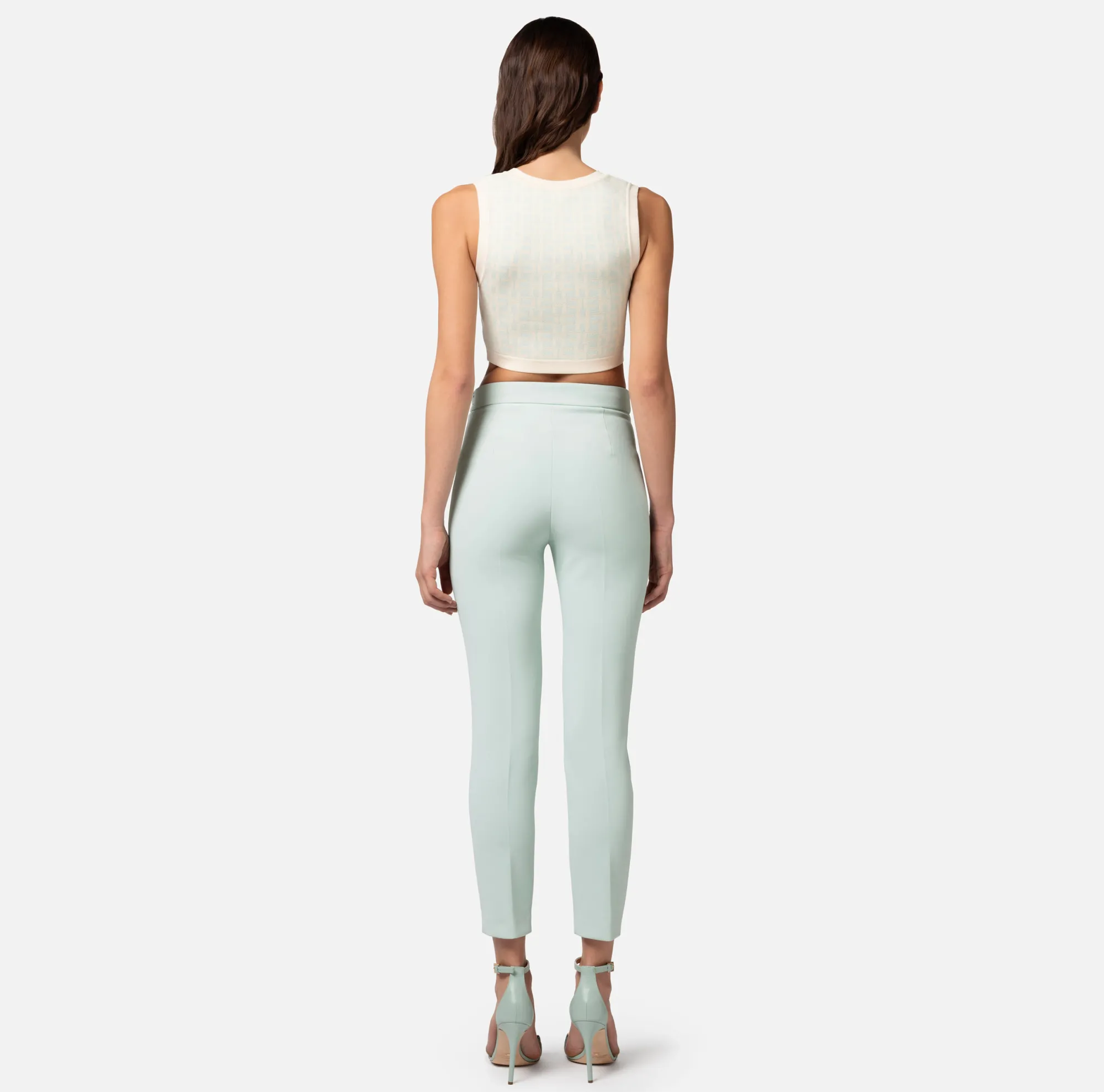 Elisabetta Franchi Pantalone Dritto In Crepe Stretch^ Pantaloni E Shorts