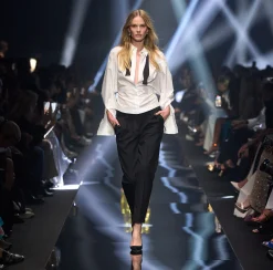 Elisabetta Franchi Pantalone Dritto In Fresco Lana Con Pinces^ Pantaloni E Shorts