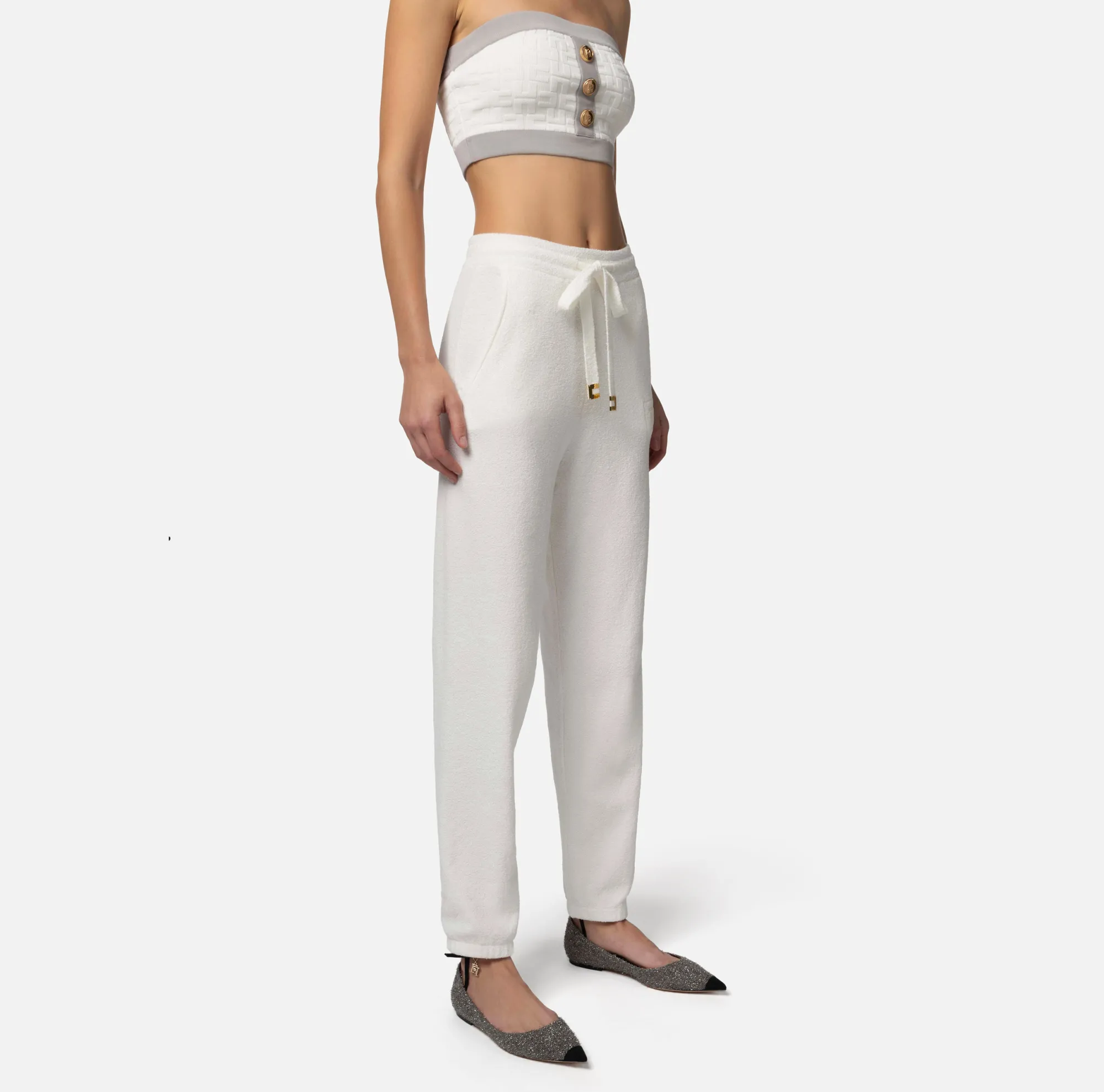 Elisabetta Franchi Pantalone Jogger In Cotone^ Pantaloni E Shorts