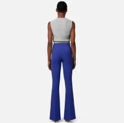Elisabetta Franchi Pantalone Palazzo In Crepe Stretch Con Charms^ Pantaloni E Shorts