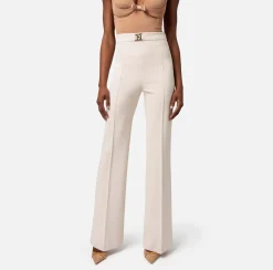 Elisabetta Franchi Pantalone Palazzo In Crepe Stretch^ Pantaloni E Shorts
