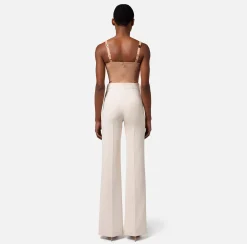 Elisabetta Franchi Pantalone Palazzo In Crepe Stretch^ Pantaloni E Shorts