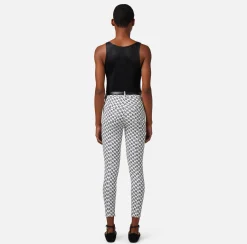 Elisabetta Franchi Pantalone 5 Tasche In Doppio Crepe Stampa Logo^ Pantaloni E Shorts