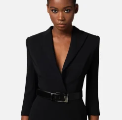 Elisabetta Franchi Robe-Manteau In Crepe Con Cut Out Posteriore^ Abiti