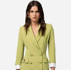 Elisabetta Franchi Robe Manteau In Crepe Stretch^ Abiti