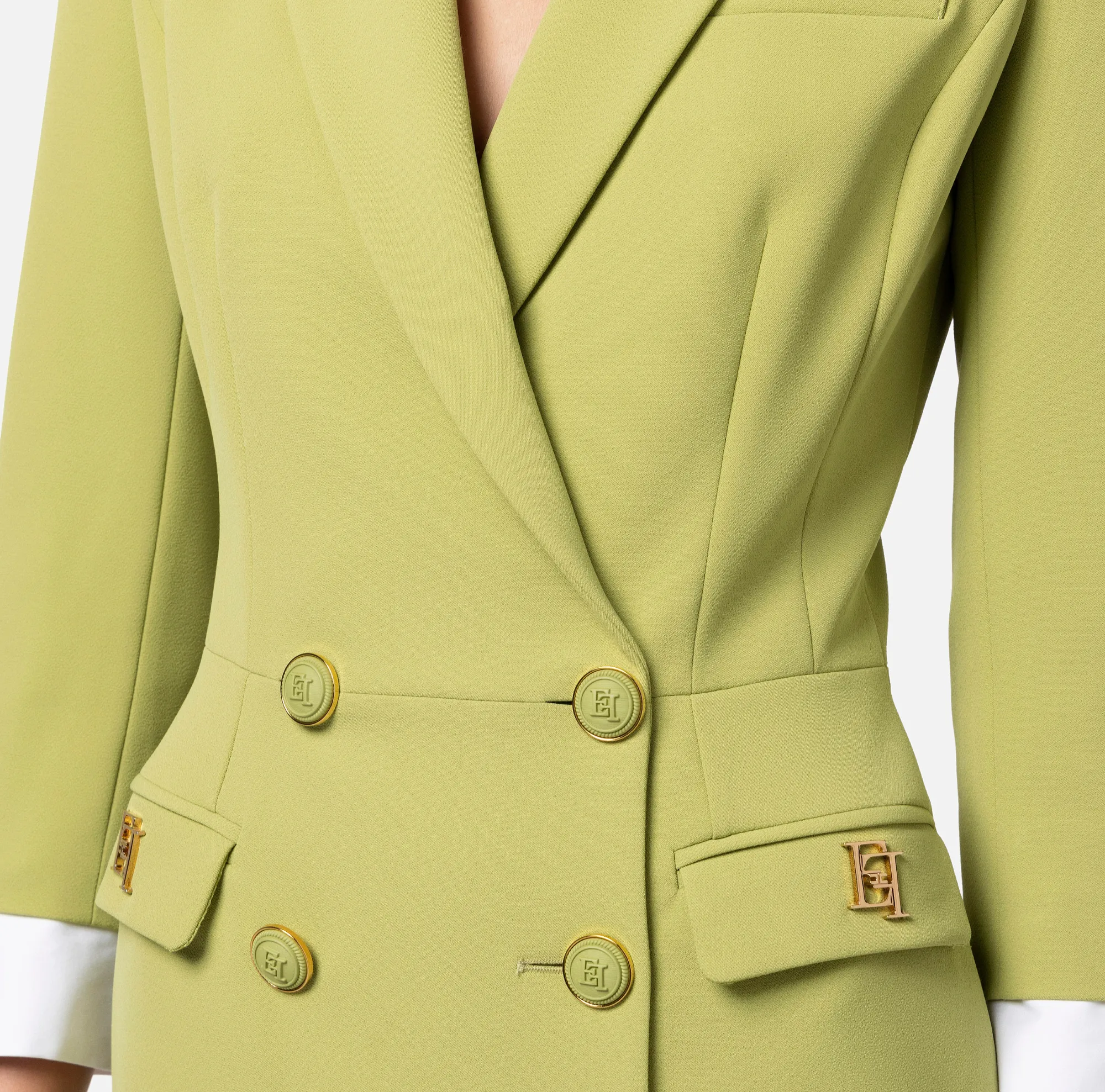 Elisabetta Franchi Robe Manteau In Crepe Stretch^ Abiti