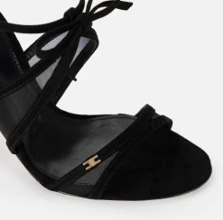 Elisabetta Franchi Sandali In Camoscio Con Fiocco^ Sandali