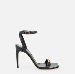Elisabetta Franchi Sandali In Pelle Con Placca Logo^ Sandali