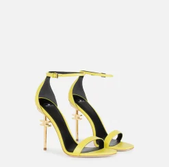 Elisabetta Franchi Sandali In Pelle Con Tacco Logo^ Sandali