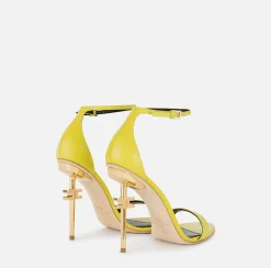 Elisabetta Franchi Sandali In Pelle Con Tacco Logo^ Sandali
