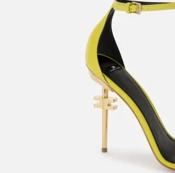 Elisabetta Franchi Sandali In Pelle Con Tacco Logo^ Sandali