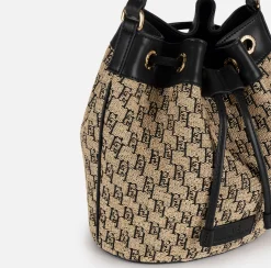 Elisabetta Franchi Secchiello In Rafia Jacquard^ Borse A Tracolla