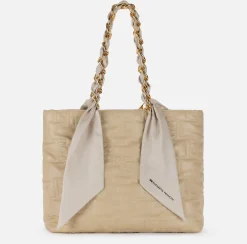 Elisabetta Franchi Shopper Grande Con Catena Foulard^ Borse A Spalla
