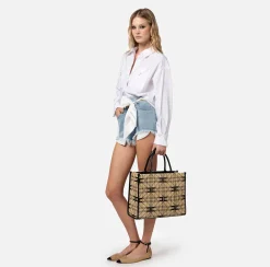 Elisabetta Franchi Shopper Grande In Rafia^ Borse A Mano