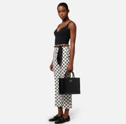Elisabetta Franchi Shopper Media Con Placca Smaltata^ Borse A Mano