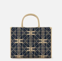 Elisabetta Franchi Shopper Media In Rafia^ Borse A Mano