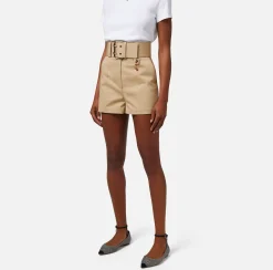 Elisabetta Franchi Shorts In Cotone Stretch Con Cintura^ Pantaloni E Shorts