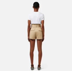 Elisabetta Franchi Shorts In Cotone Stretch Con Cintura^ Pantaloni E Shorts