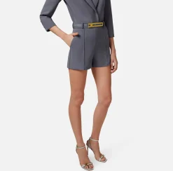 Elisabetta Franchi Shorts In Crepe Con Cintura^ Tailleur