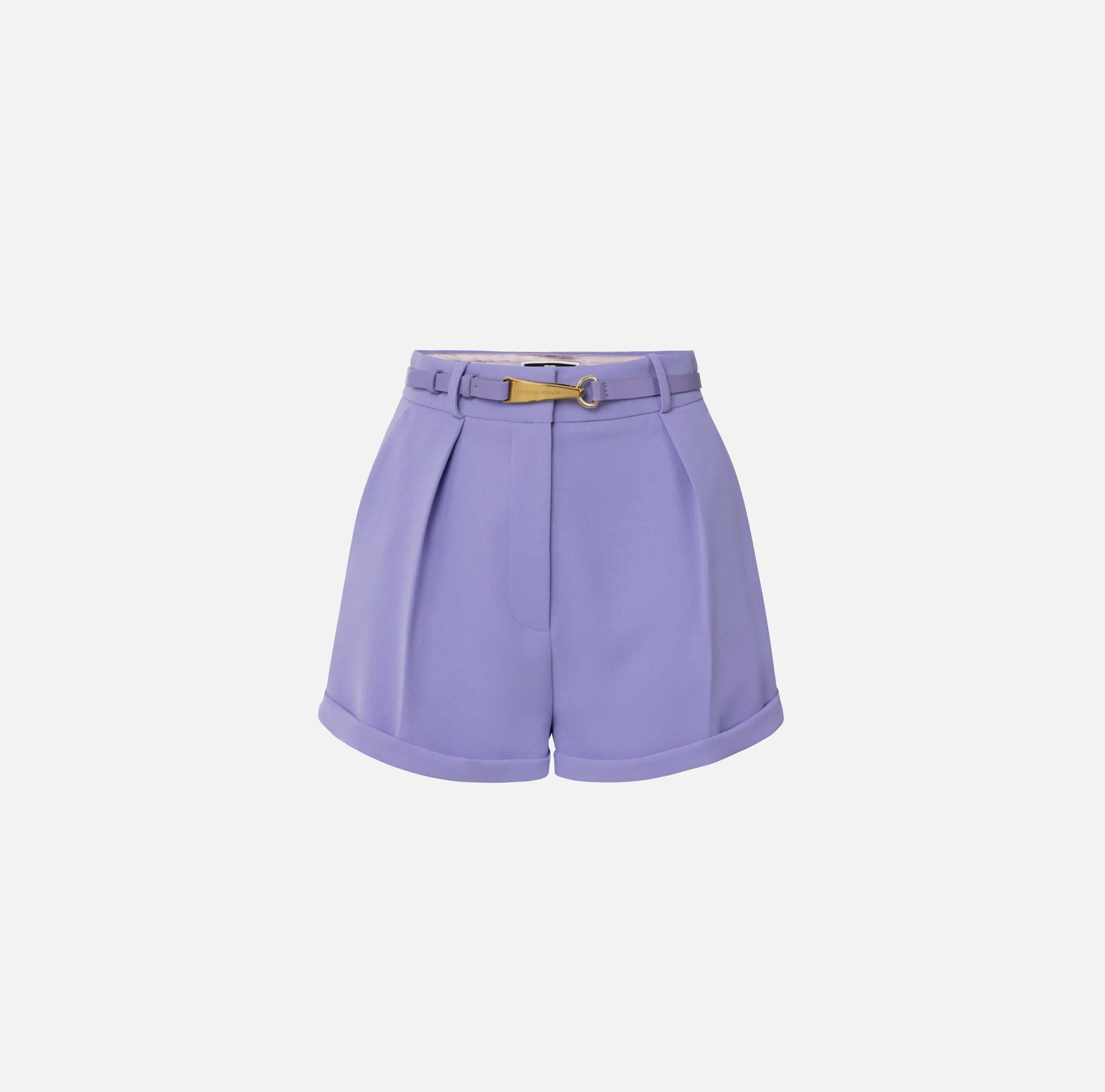 Elisabetta Franchi Shorts In Crepe Con Moschettone^ Pantaloni E Shorts