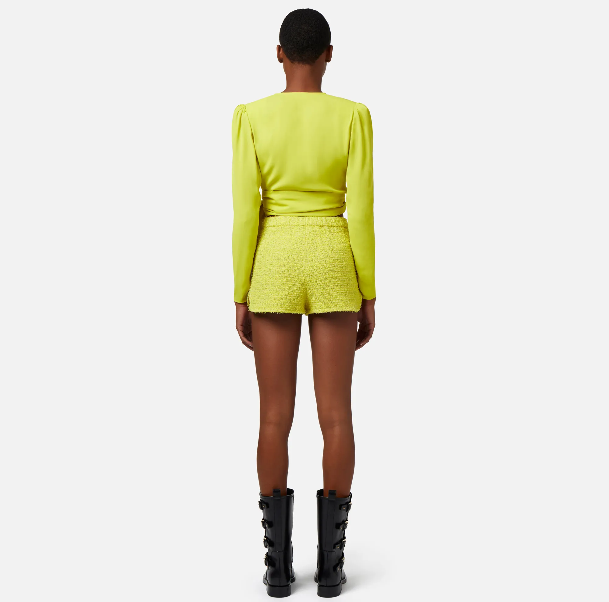 Elisabetta Franchi Shorts In Tweed Con Maxi Catena^ Pantaloni E Shorts
