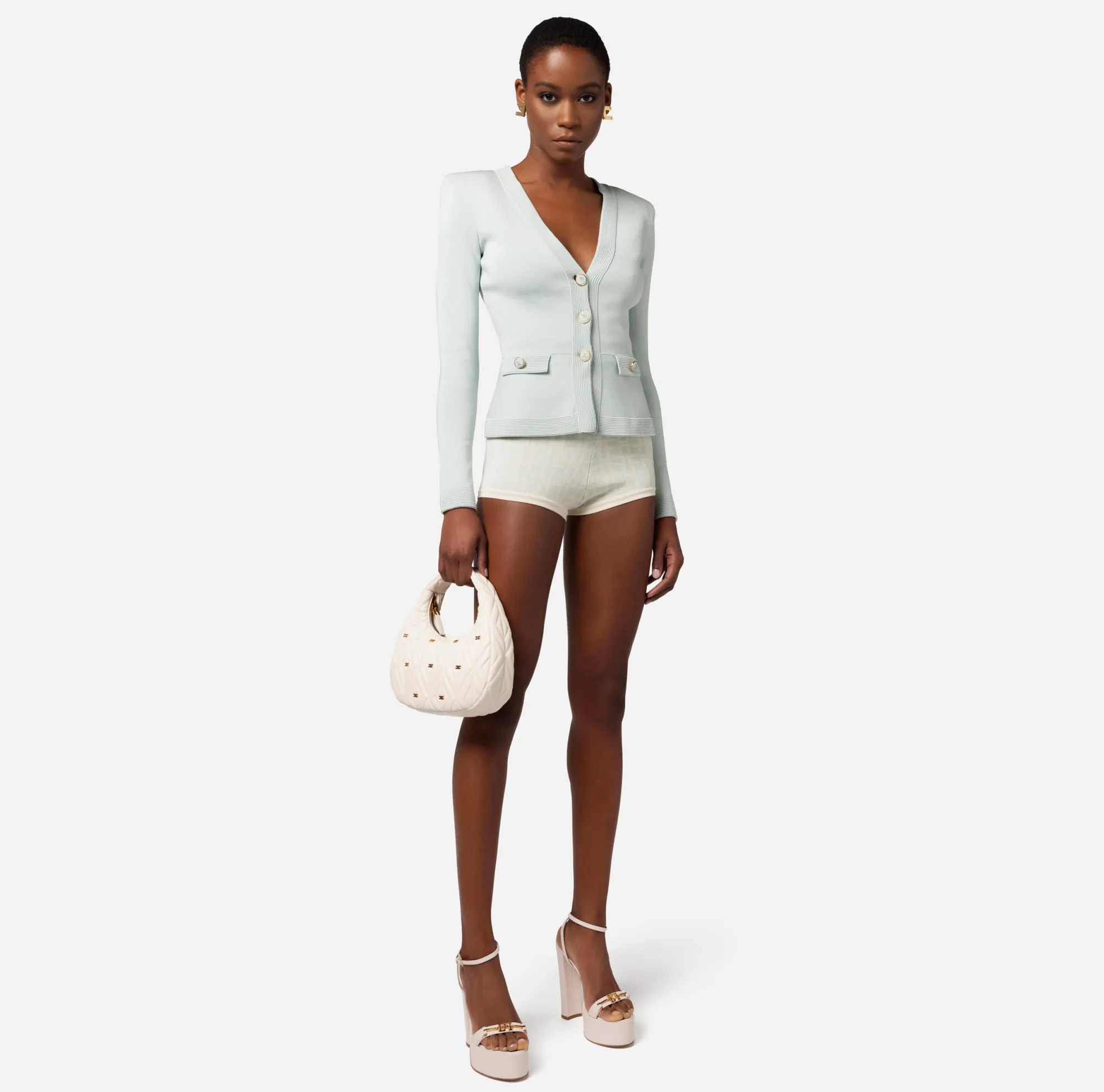 Elisabetta Franchi Shorts Logo Jacquard All-Over^ Pantaloni E Shorts