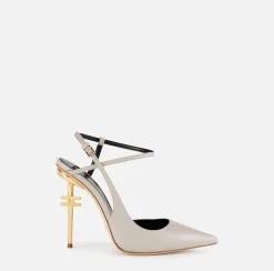 Elisabetta Franchi Slingback In Pelle Con Tacco Logato^ Decollete