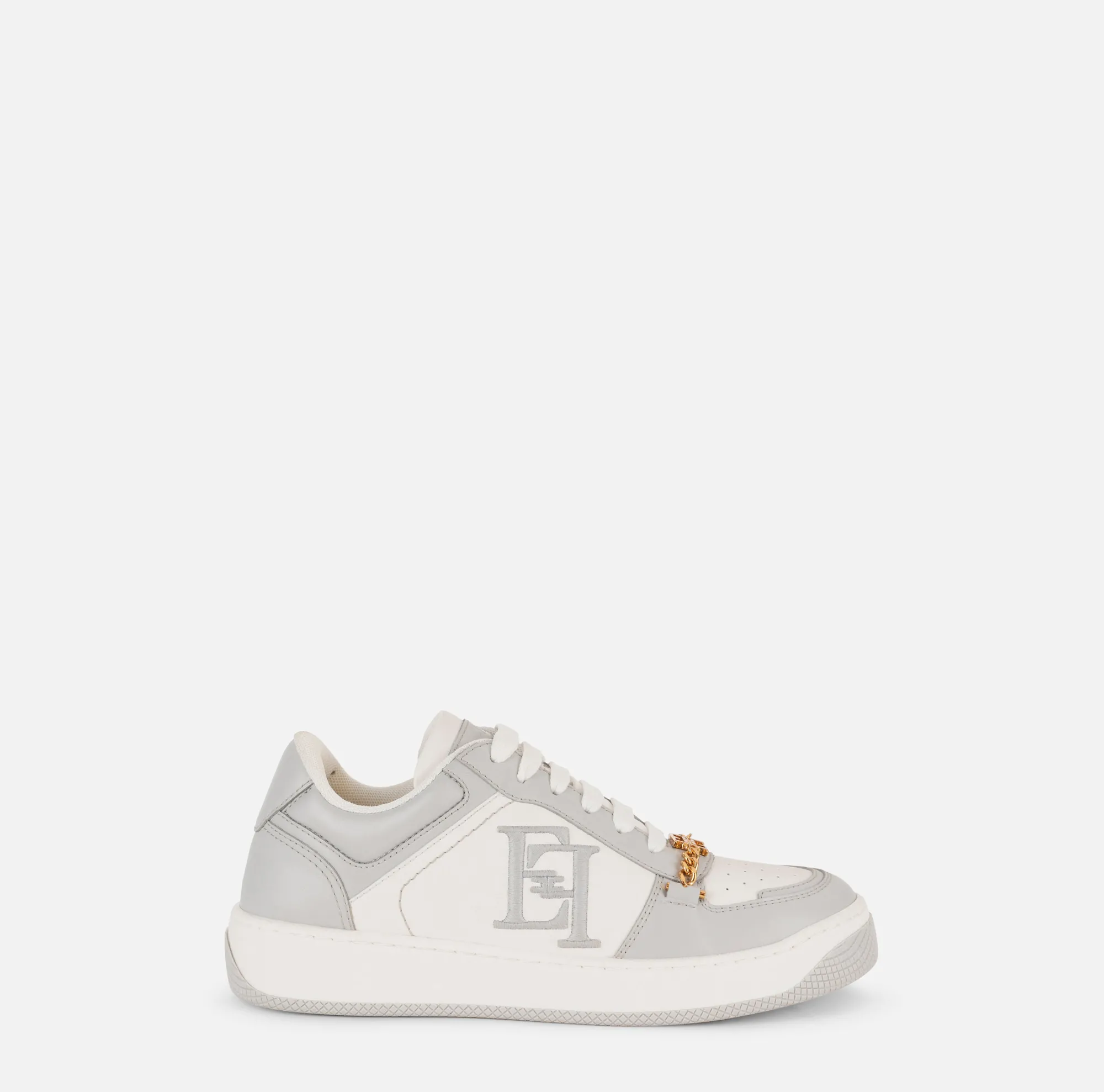 Elisabetta Franchi Sneakers In Pelle Con Logo Ricamato^ Sneakers E Scarpe Basse