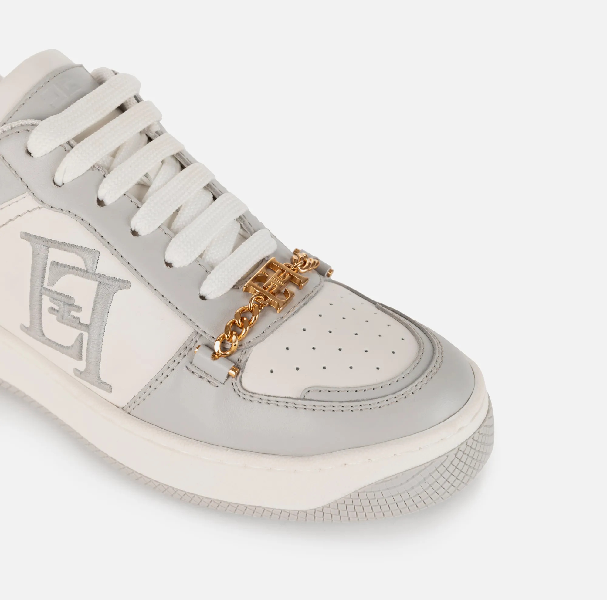 Elisabetta Franchi Sneakers In Pelle Con Logo Ricamato^ Sneakers E Scarpe Basse