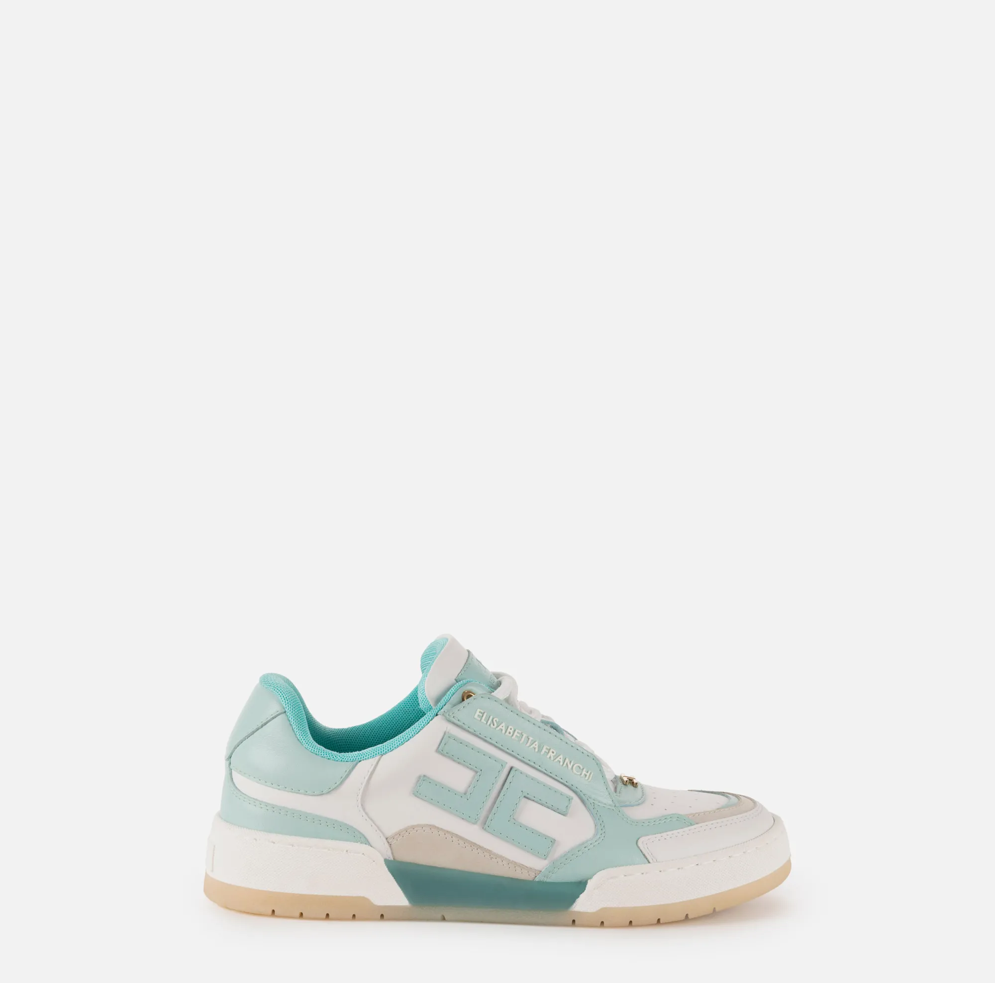 Elisabetta Franchi Sneakers In Pelle Con Logo Ricamato^ Sneakers E Scarpe Basse
