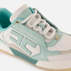 Elisabetta Franchi Sneakers In Pelle Con Logo Ricamato^ Sneakers E Scarpe Basse