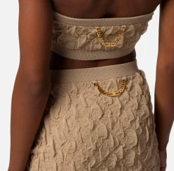 Elisabetta Franchi Top A Fascia In Viscosa Goffrato^ Top, T-Shirt & Body
