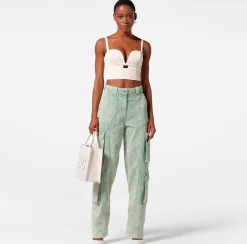 Elisabetta Franchi Top Bustier In Crepe Stretch Con Placca Logo Smaltata^ Top, T-Shirt & Body