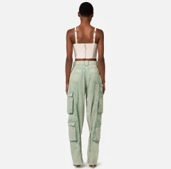 Elisabetta Franchi Top Bustier In Crepe Stretch Con Placca Logo Smaltata^ Top, T-Shirt & Body