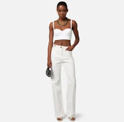 Elisabetta Franchi Top Bustier In Doppio Crepe Stretch Con Collana^ Top, T-Shirt & Body