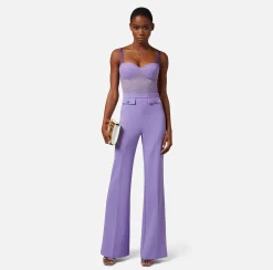 Elisabetta Franchi Top Bustier In Tulle Logo^ Top, T-Shirt & Body