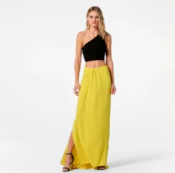 Elisabetta Franchi Top Cropped Asimmetrico In Maglia A Costine^ Top, T-Shirt & Body